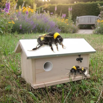Produktbild von Mucola Hummelhaus Hummelkasten Nistkasten Insektenhaus Hummelhotel Insektenhotel