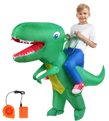 Produktbild von Aufblasbares Dinosaurierkostüm, T-Rex, grün, für Party