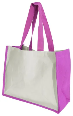 Immagine prodotto di Borsa di iuta / shopper / borsa della spesa Westford Mill Printers, 21 litri LT762 (taglia unica) (fucsia)