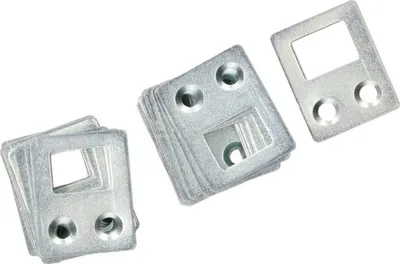Produktbild von KOTARBAU® 50er Set Schrankaufhänger Verschiedene Größen Und Formen Schrankaufhängung Möbelaufhänger Bettbeschlag Verzinkt Möbelaufhängung Silber Flachverbinder