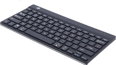 Zdjęcie produktu dla R-Go Tools Ergonomiczna R-Go Compact Break klawiatura, Bluetooth, z oprogramowaniem do robienia przerw, QWERTY (US), czarna, 75%, Bezprzewodowy, Bluetooth, Przełącznik nożycowy, QWERTY, Czarny