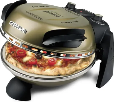 Produktbild von G3 Ferrari Delizia, 1 Pizza/Pizzen, Schwarz, Gold, Edelstahl, 31 cm, Mechanisch, 400 °C