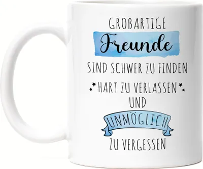 Produktbild von Großartige Freunde Sind Schwer Zu Finden Tasse Danke Geschenk Hart Zu Vergessen