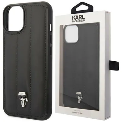Produktbild von Karl Lagerfeld KLHCP14MPSQPK iPhone 14 Plus 6,7" hardcase black Puffy Ikonik Pin Handyhülle