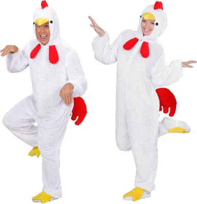 Produktbild von Weißes Huhn Plüschkostüm uni