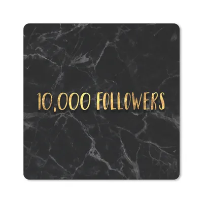 Produktbild von MuchoWow® Mauspad Mousepad Soziale Medien - Instagram - Gold - Marmor 20x20 cm - Mousepads - Maus Mat - Pad - Mausunterlage - Desk Mat - Bureauartikeln