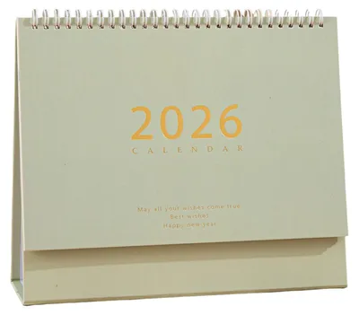 Produktbild von Tischkalender 2026 im Retro-Stil, dickes Papier, Zeitmanagement-Planer, Homeoffice, Schule, Tagesplaner