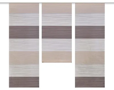 Produktbild von Gabi Kleinfenster-Set, halbtransparenter Stoff, Farbe: Stein, Größe: 80 x 30 cm