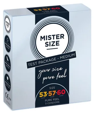 Obrázok produktu pre Mister Size, Prezerwatywy 53-57-60 mm, 3 sztuki