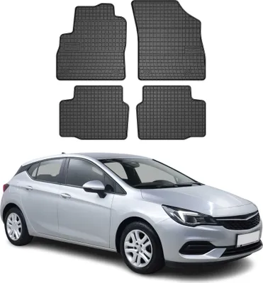 Image de Tapis de Sol pour Opel Astra K 2015-2021 Caoutchouc Noir