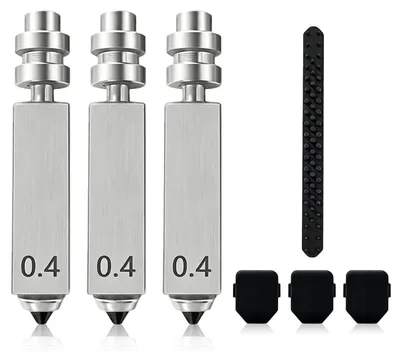 3er-Pack 0,4 mm gehärtete Stahldüsen für Kobra X Hotend