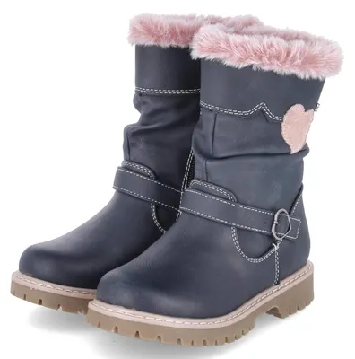 Immagine prodotto di Stivali da bambina Indigo, colore blu, realizzati in tessuto e materiali sintetici, taglia 29