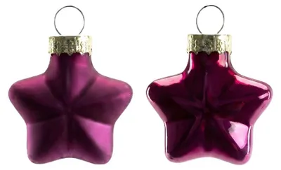 Produktbild von TrendLine Weihnachtskugeln Glas-Sterne 4 cm magnolienrosa 12 Stück