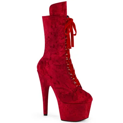 Produktbild von ADORE-1045VEL Damen Booties von Pleaser, Rot , EU 35, US 5