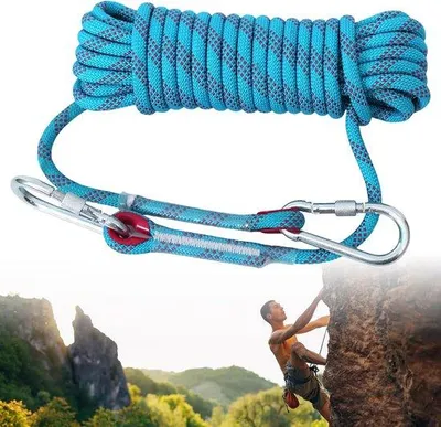 Produktbild von Famanu Kletterseil 10 mm - 20 m hochwertiges, geflochtenes Nylonseil für den Außenbereich