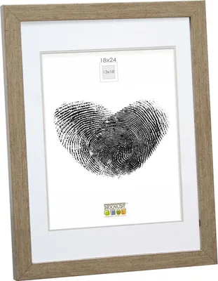 Produktbild von Deknudt S43AD2 Bilderrahmen mit Passepartout in Braun, 10 x 15 cm