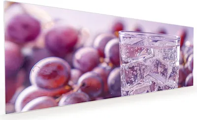 Produktbild von Küchenrückwand Spritzschutz Glas mit Motiv Traubeneisgetränk 40 x 40 cm