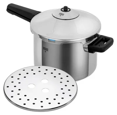 Produktbild von Schnellkochtopf/Dampfkochtopf Inox Stielmodell, induktion, Edelstahl, Silber, 7 Liter/22 cm