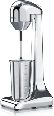 Produktbild von Arendo Getränkemixer elektrisch, 500 ml, 100 W, 2 Geschwindigkeitsstufen, für Protein Drinks Smoothies Eischnee Cocktails, Silber