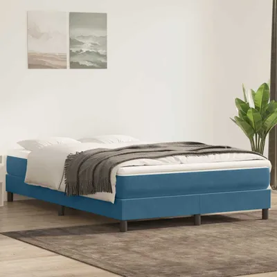 Obrázek produktu pro Maison Exclusive - Postel Box Spring bez matrace tmavě modrá 160x220 cm samet