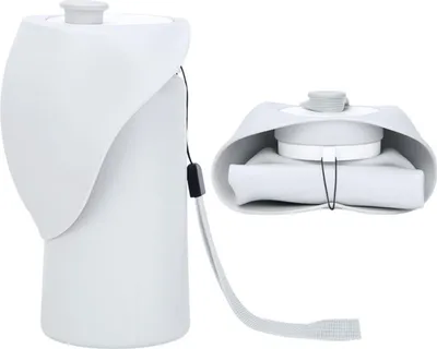 Produktbild von INF 550ml Faltbare Haustier Wasserflasche - Tragbare & Auslaufsichere Trinkflasche Grau