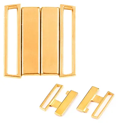 Bikini-Verschlüsse 1 Paar Metall 25mm Bikini BH Verschluss Dessous nähen gold