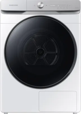 Produktbild von Samsung DV16DG8600BW, Freistehend, Frontlader, Wärmepumpe, Weiß, Drehregler, Links