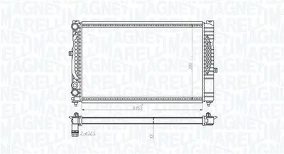 Produktbild von MAGNETI MARELLI 350213712000 Kühler Wasserkühler Motorkühler für VW PASSAT Variant (3B6) PASSAT Variant (3B5) für AUDI A4 Limousine (8D2, B5) A4 Avant