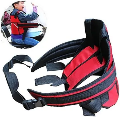 Obrázek produktu pro Ramenné popruhy na motocykly pro děti, ochranný bezpečnostní pás, červený