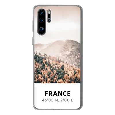Produktbild von MuchoWow® Handyhülle Schutzhülle Hülle für Huawei P30 Pro Frankreich - Herbst - Mons Silikon Softcase Handy Hülle - Schutzdeckel