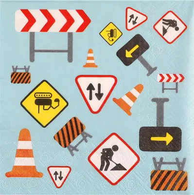 Produktbild von 20 Servietten Baustelle Bagger Lastwagen Kindergeburtstag