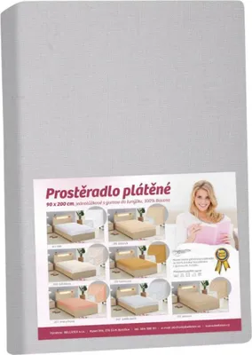 Produktbild von Leintuch - Grau - 90x200