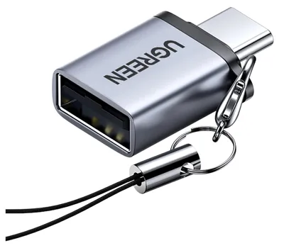Immagine prodotto di Adattatore UGREEN da USB-C a USB-A 3.0 con cinturino - Grigio