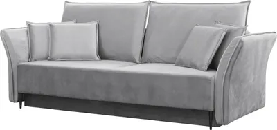 Produktbild von MIRJAN24 Schlafsofa Bregi, Stilvoll Wohnzimmer Couch mit Bettkasten und Schlaffunktion (Farbe: Tiffany 15, Füße: Schwarz)