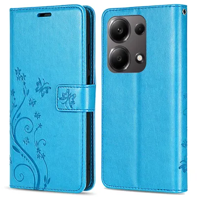 Produktbild von Hülle Xiaomi Redmi Note 13 Pro 4G Handy Tasche Handyhülle Wallet Case Flip Cover Blau