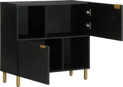 Produktbild von vidaXL Sideboard Schwarz 80x33x75 cm Holzwerkstoff