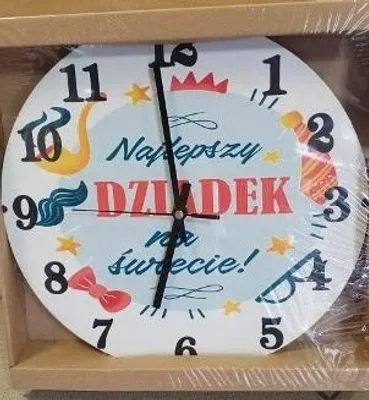 Zdjęcie produktu dla zegar ścienny 30 cm Najlepszy Dziadek na Świecie