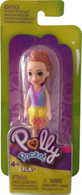Immagine prodotto di Polly Pocket mini bambola LILA con gonna gialla e camicia viola GFP78