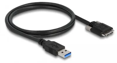 Produktbild von Delock Kabel USB 3.0 Typ-A Stecker zu Typ Micro-B Stecker mit Schrauben 1 m