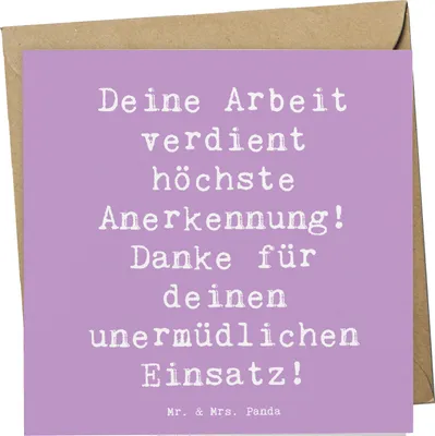 Produktbild von Mr. & Mrs. Panda Grußkarte Spruch Danke Pflegekraft - Lavendeltraum - Geschenk, Aufmerksamkeit, Klappkarte, Fürsorge, anlasskarte, sagen, Glückwunschkarte, faltkarte