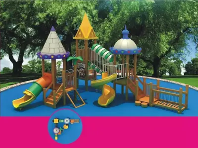 Produktbild von Spielturm mit Labyrinth Kletterturm Kinderspielplatz mit Rutschen Spielplätze
