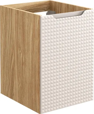 Produktbild von Badezimmerschrank Für Waschtisch 40 Cm Eiche Beige 1 Tür Modern Mdf