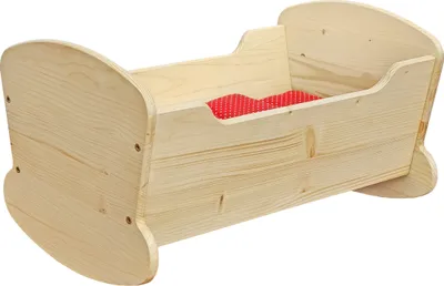 Produktbild von Puppenwiege Puppenbett Puppen Schaukelbett Fichte geölt 95-300
