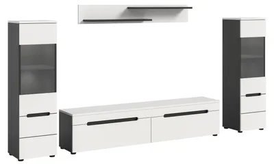 Image de Canu bibliothèque C6 système avec éclairage blanc, gris foncé.