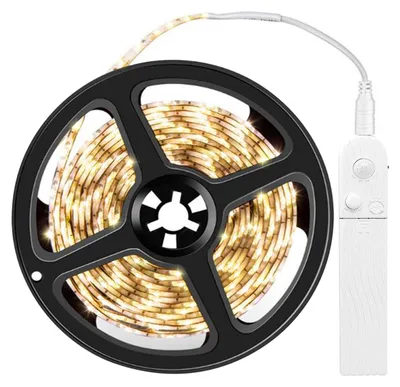 Obrázok produktu pre LED pásové osvetlenie v teplobielej farbe, dĺžka 9,84 stopy, 3000 K, s pohybovým senzorom, vodotesné, ohybné podlahové osvetlenie, osvetlenie do kuchyne pod skrinkami, do spálne