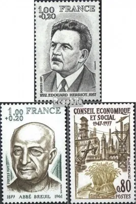 Produktbild von Briefmarken Frankreich 1977 Mi 2049,2050,2051 (kompl.Ausg.) postfrisch Herriot