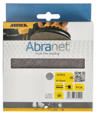 Obrázok produktu pre Kotúče MIRKA Abranet Ø 125 mm GRIP P120 mesh PU=10 ks.