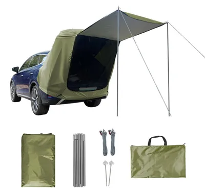 Produktbild von Outdoor-Kofferraum-Zelt, Camping, Picknick, Auto-Heckzelt mit ueberdachung, Kofferraum-Erweiterungszelt, sonnensicher, regenfest, Kofferraum-Zelt