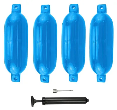 Immagine prodotto di Set di 4 parabordi a coste - Protezioni per banchina per imbarcazioni - 16,5 x 58,4 cm - Protezione per yacht, kayak e canoe