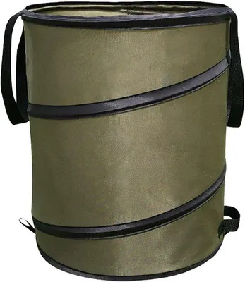Image de Sac pliable pour déchets de jardin - 37,8 litres - Sac de jardin en Oxford avec fermeture éclair - 34 x 40 cm - Imperméable et recyclable - Vert